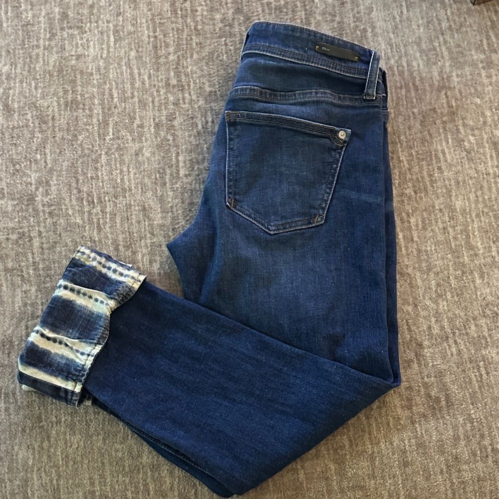 Pilcro and the Letterpress Dark Blue Ankle Jeans